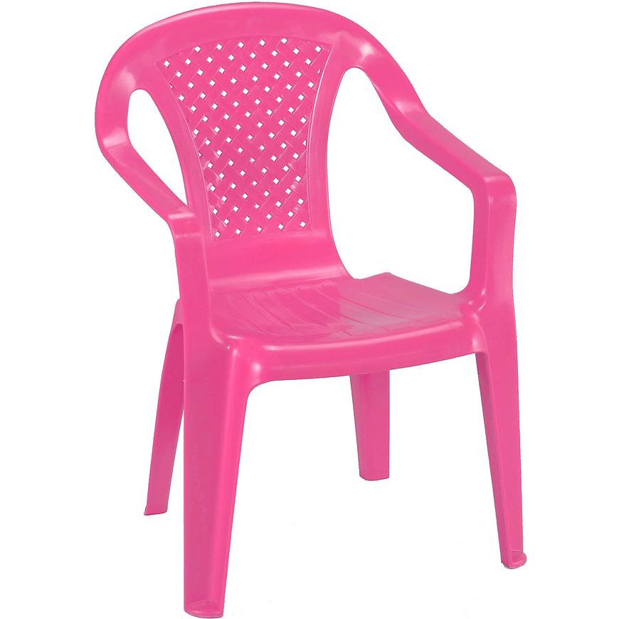 Dětská plastová židlička, růžová