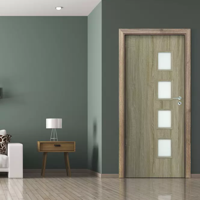Interiérové dveře Dallas 4*4 90L dub bělený,2