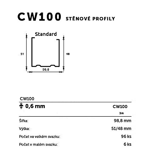 Profil CW100(0,6) 3m