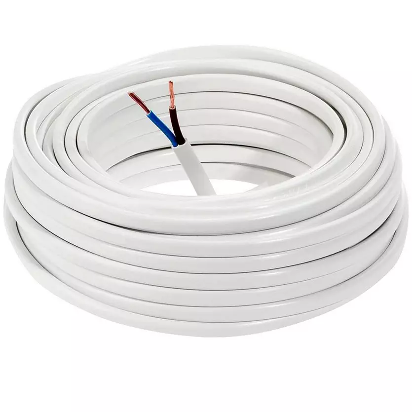 Kabel HO3VVF 10m 2 x 1,50 bílý