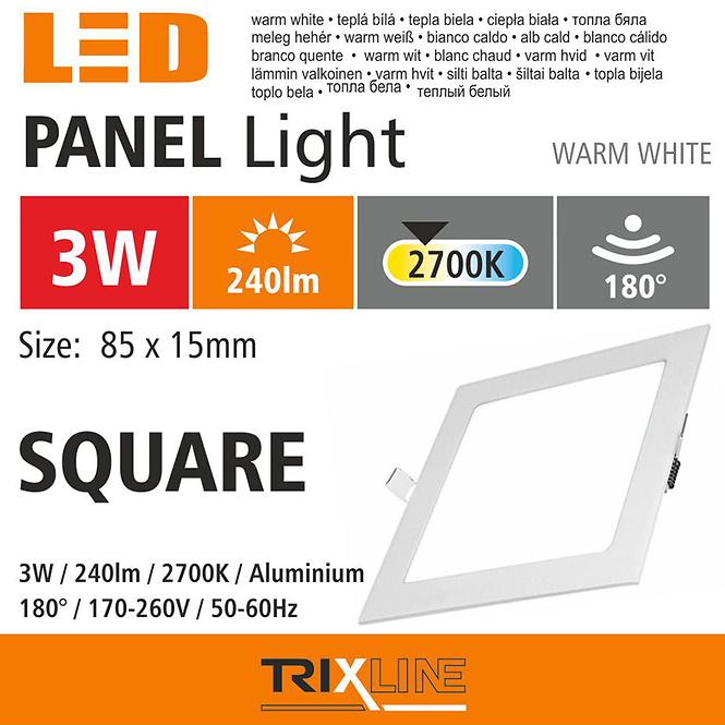 Svítidlo BC TR 3W LED 2700k square,4