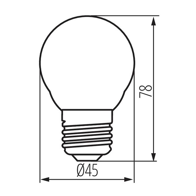 Žárovka LED EM 6W P45 E14 2700K