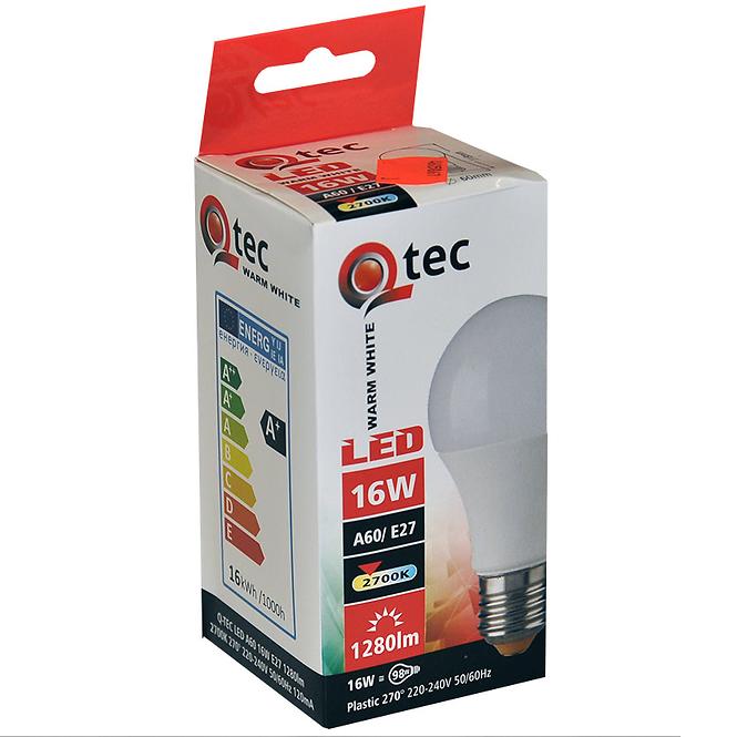 Žárovka LED QTEC A60 16W E27 2700K