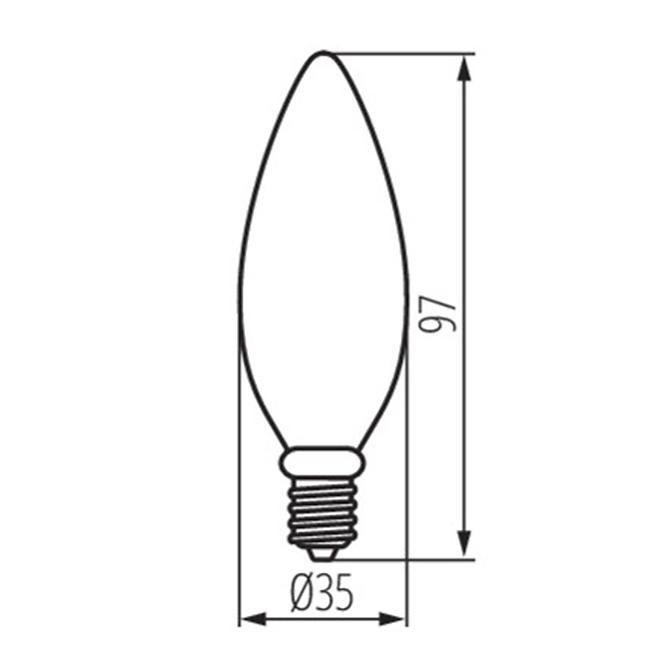 Žárovka LED QTEC C37 5W E14 4200K