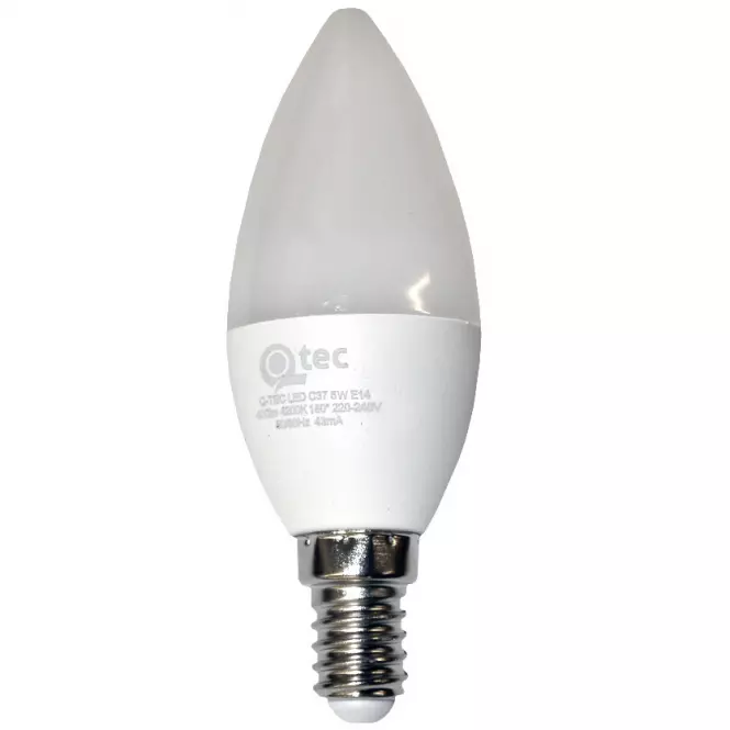 Žárovka LED QTEC C37 5W E14 4200K