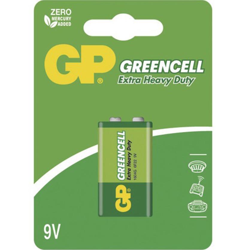 Zinková baterie GP Greencell 9V (6F22), 1 ks