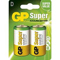 Alkalická baterie GP Super D (LR20), 2 ks
