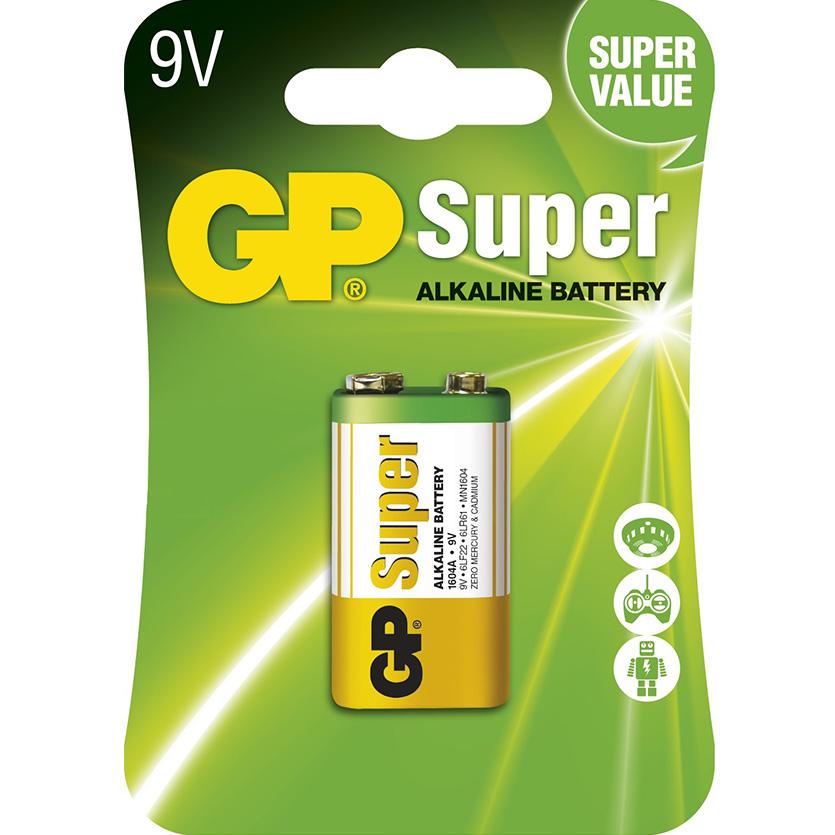 Levně Alkalická baterie GP Super 9V (6LF22), 1 ks