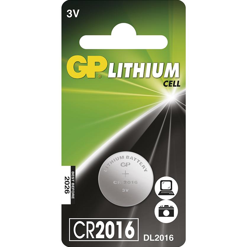 Levně Lithiová knoflíková baterie GP CR2016, 1 ks