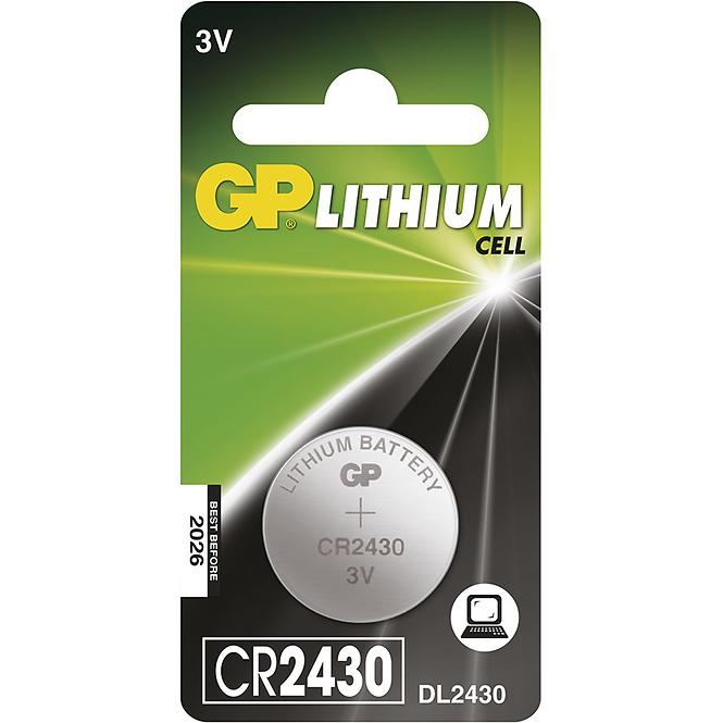 Lithiová knoflíková baterie GP CR2430, 1 ks