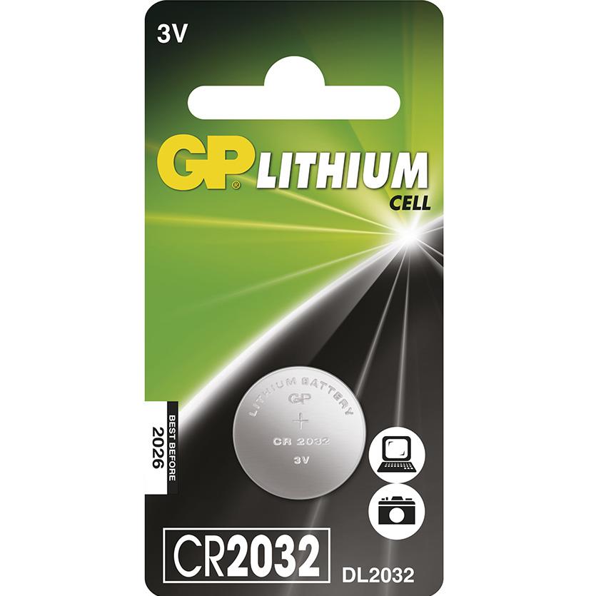 Levně Lithiová knoflíková baterie GP CR2032, 1 ks
