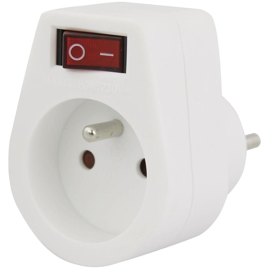Zásuvka s vypínačem, bílá Obrázek