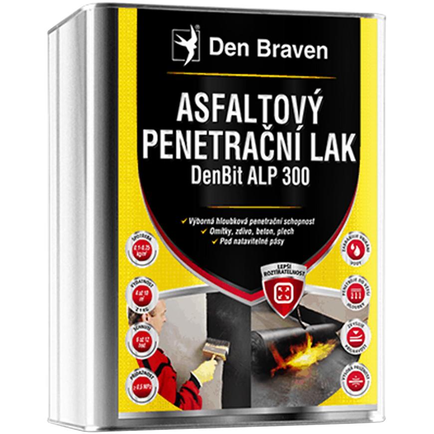 Levně Asfaltový penetrační lak Den Braven DenBit ALP 300 9 kg