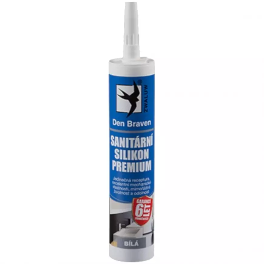 Silikon sanitární Den Braven Premium 280 ml bílý
