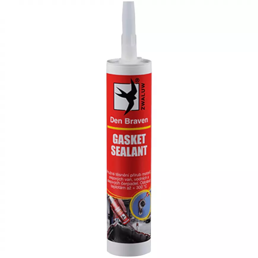 Jednosložkový acetátový silikonový tmel Den Braven Gasket sealant červený 80 ml