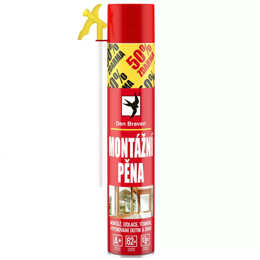 Pěna montážní Den Braven RL trubičková 500+250 ml