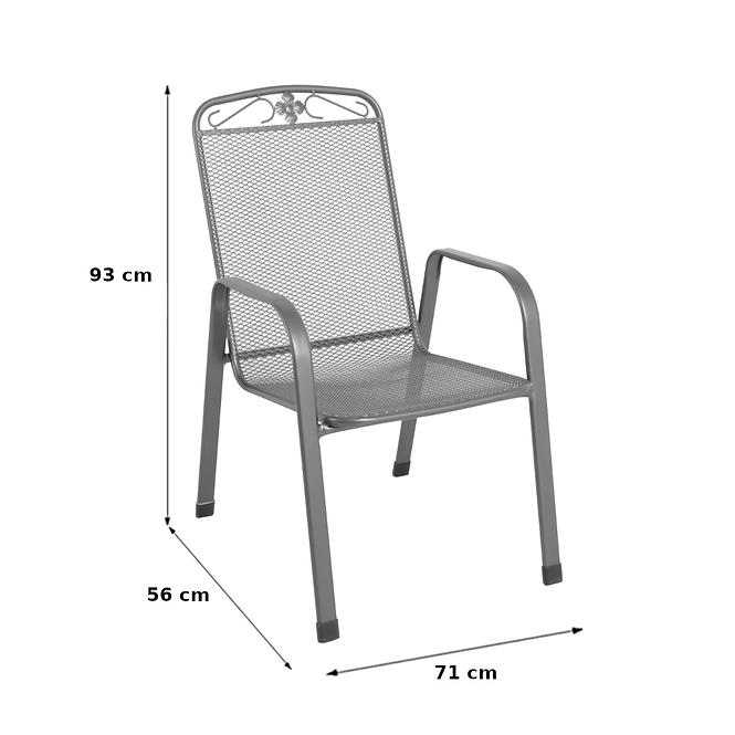 Sada kovového nábytku kulatý stůl + 6 židlí