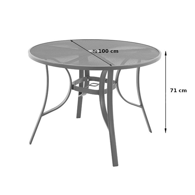 Sada kovového nábytku kulatý stůl + 4 židle