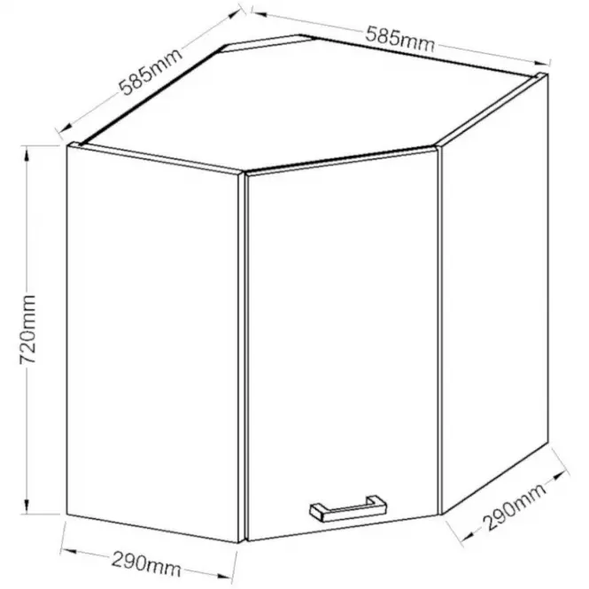 Kuchyňská skříňka Sara Sonoma 58X58 GN-72 1F,2