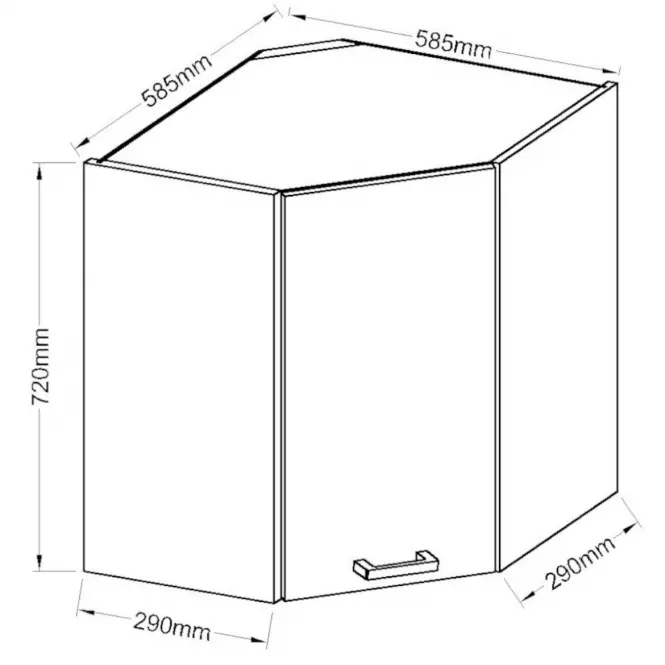 Kuchyňská skříňka Karolina Bordeaux 58X58 GN-72 1F,2