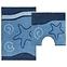 Sada koberečků Ocean tmavy modry 85x55cm a 55x45cm