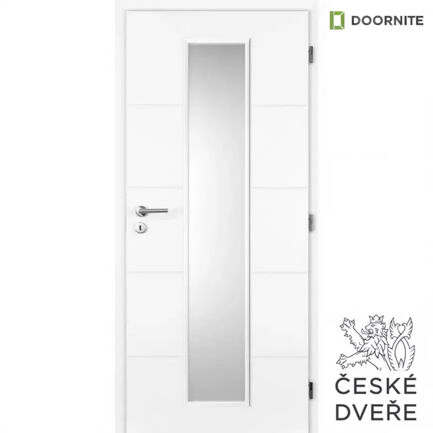 Interiérové dveře Quatro Linea Sklo Bílé 70P