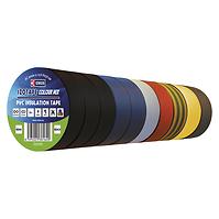 Izolační páska PVC 15mm / 10m barevný mix, 10 ks