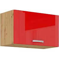 Kuchyňská skříňka Artisan 60GU-36 1F, červená/ dub artisan