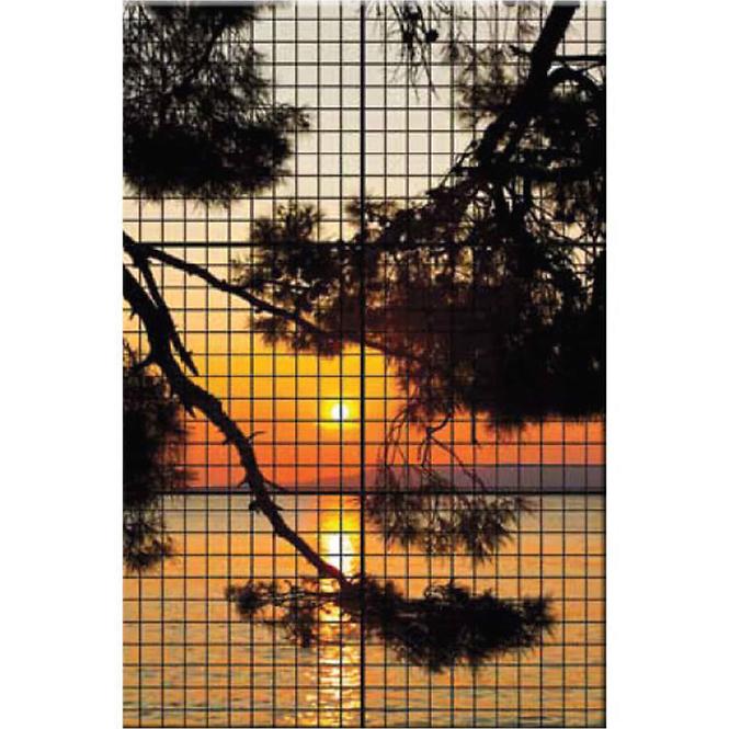 Dekor skleněná mozaika - západ slunce 90/60