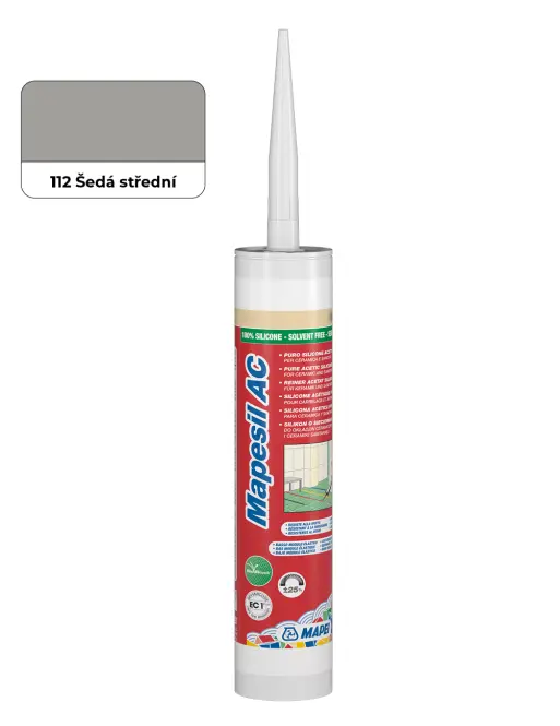 Sanitární silikon Mapei Mapesil 310 ml AC 112 šedá střední