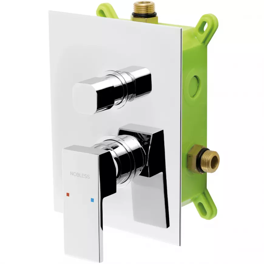 Podomítková baterie s boxem 2 vývody, EDGE NOVASERVIS BOX36051R,0