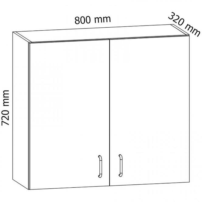 Kuchyňská skříňka Sycylia G80c Bílá/Borovice Andersen