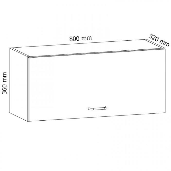 Kuchyňská skříňka Sycylia  G80k Bílá/Borovice Andersen