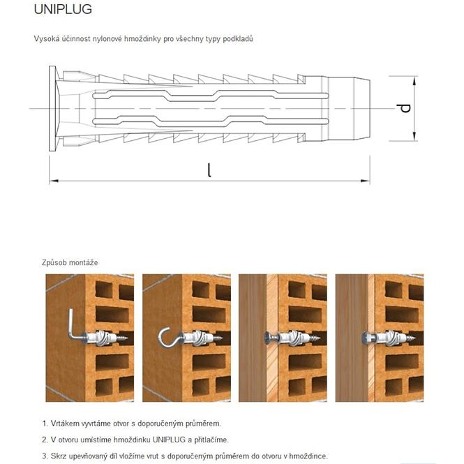 Hmoždinka univerzální uzlovací 4ALL s hákem, 6 mm (10 ks/bal.),2