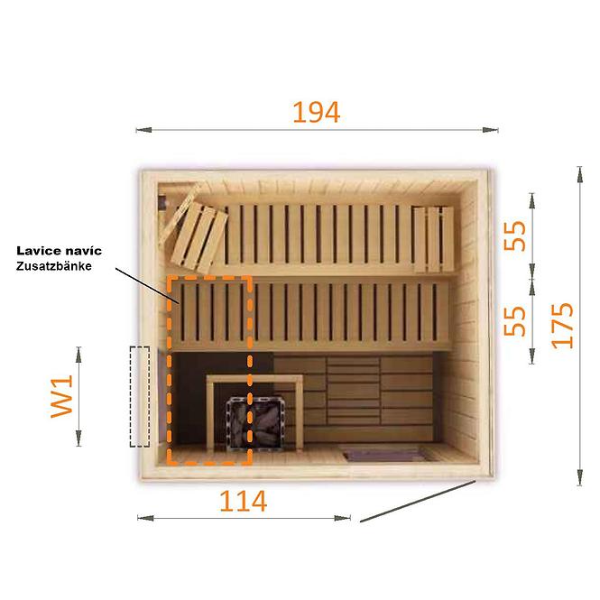 Sauna PERHE 2018 s oknem,2