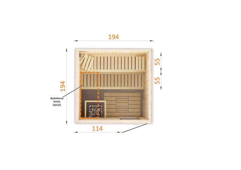Lavice sauna PERHE 2020,2