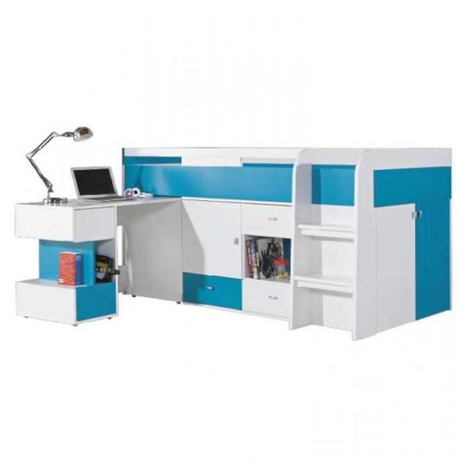 patrova postel mobi 205cm bila tyrkysova baumax