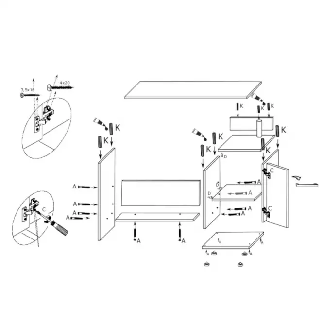 Psací Stůl 115cm Dub Sonoma/Bílý
