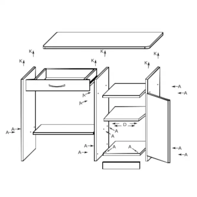 Psací Stůl Daniel 93cm Dub Sonoma