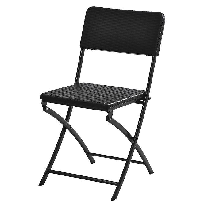 Souprava balkonový závěsný stůl + 2 židle černá