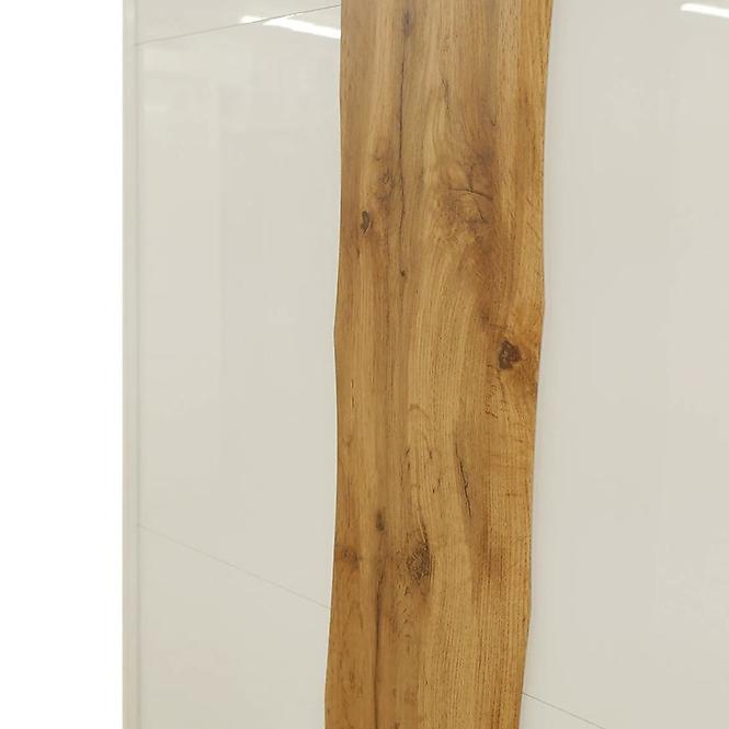 Skříň Wood 200 cm Bílá/Dub Wotan