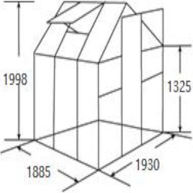 Polykarbonátový skleník 193 X 185 cm