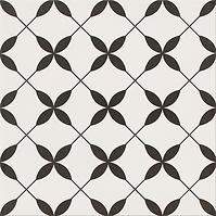 Dlažba Clover black pattern 29,8/29,8 