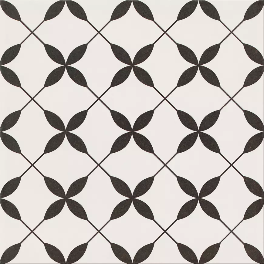 Dlažba Clover Black Pattern 29,8/29,8