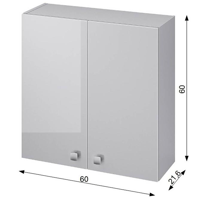 Závěsná skříňka šedá Rubid 2D0S 60