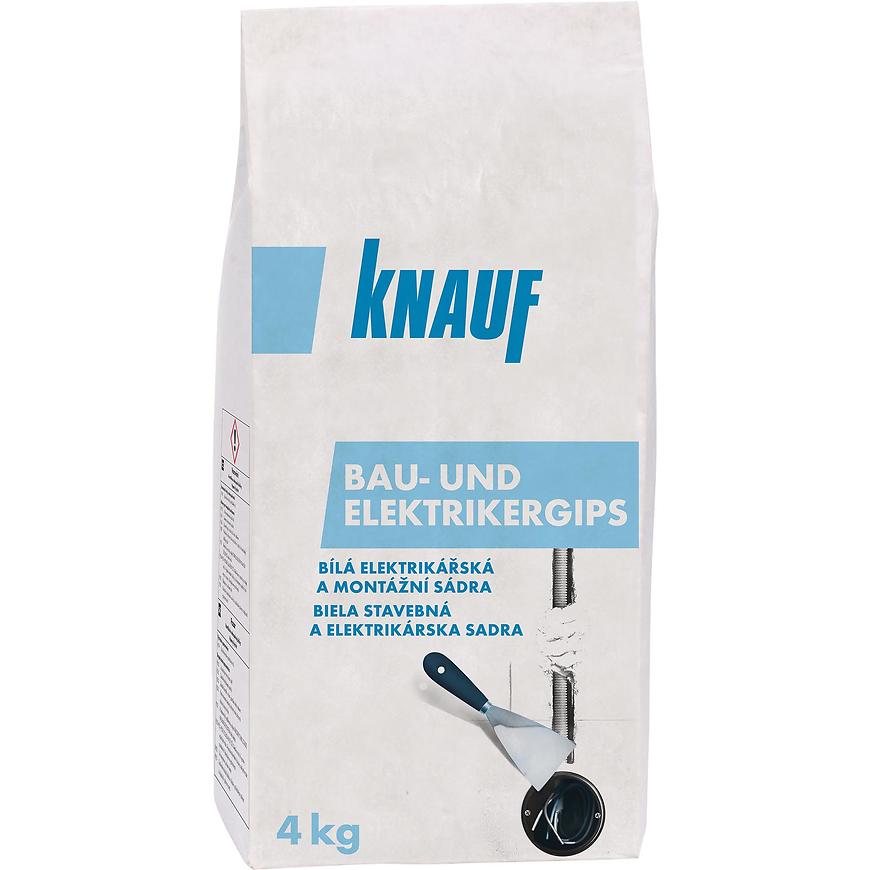 Levně Rychletuhnoucí montážní sádra Knauf Bau- und Elektrikergips bílý 4 kg