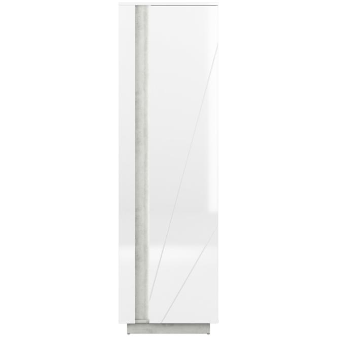 Skříň Lumes 60 cm, bílá / beton,3
