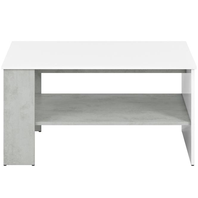 Konferenční stolek Lumens 100 cm, bílá / beton