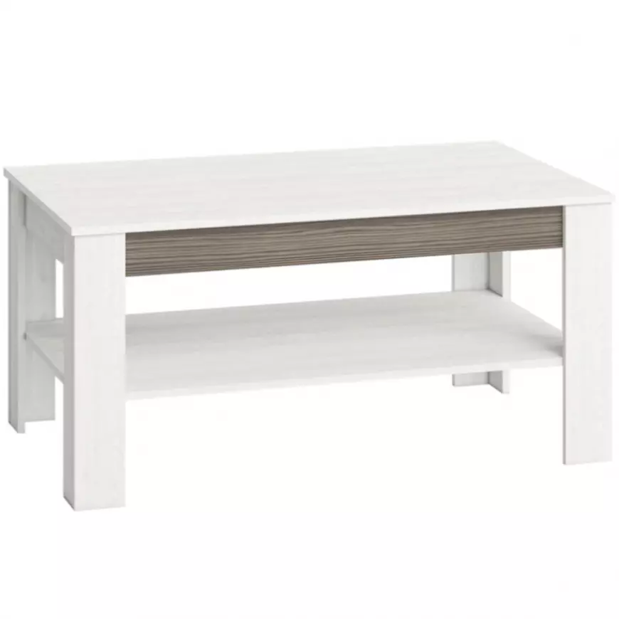 Konferenční stolek Blanco 114 cm, borovice sněžná / new grey
