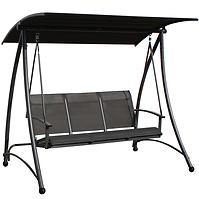 Zahradní houpačka šedá 3 místný